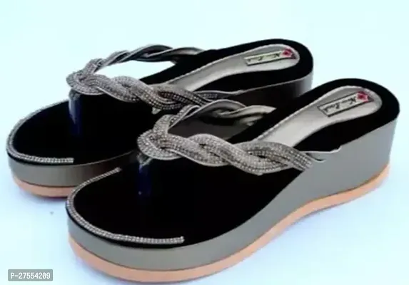 Stylish Grey Synthetic Leather Heels For Women-thumb0
