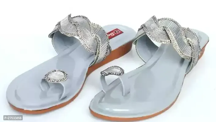 Elegant Synthetic Leather Embellished Sandals For Women And Girls