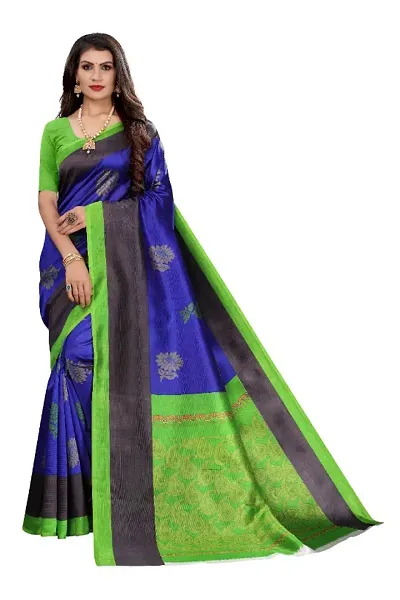 Latest Attractive Art Silk Saree with Blouse piece