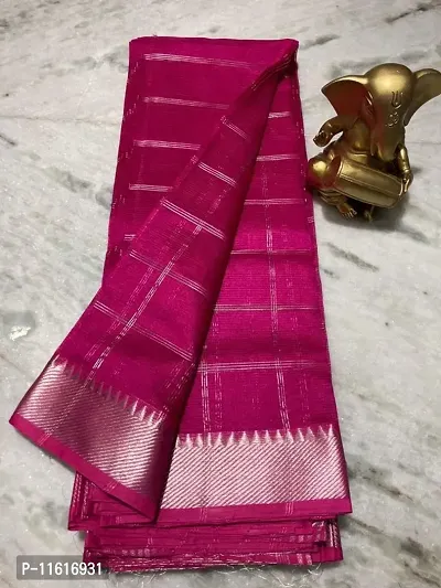 Classic Chanderi Silk Foil Printed Saree with Blouse piece