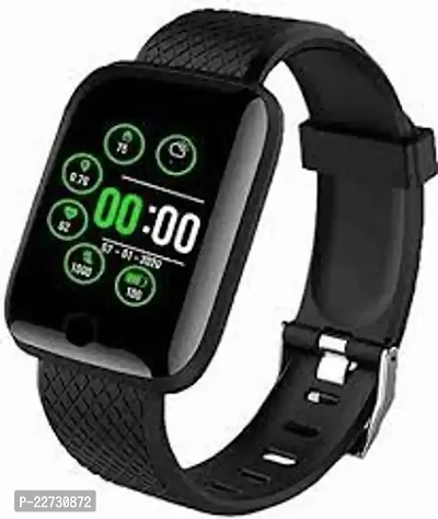 ID116 Fitness M2 Band Smartwatch ndash; Single Touch Interface, Water Resistant, Workout Modes, Quick Charge Sports Smartwatch for Boys and Girls ndash; Mate Black