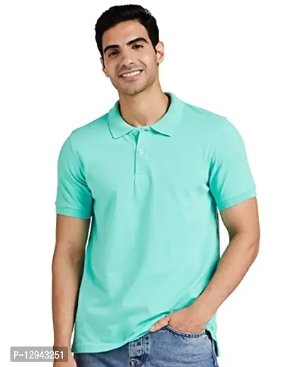 Stylish Men Cotton Blend Regular Polo T-Shirt