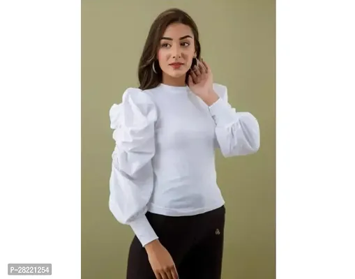 Elegant Lycra Solid Top For Women-thumb0