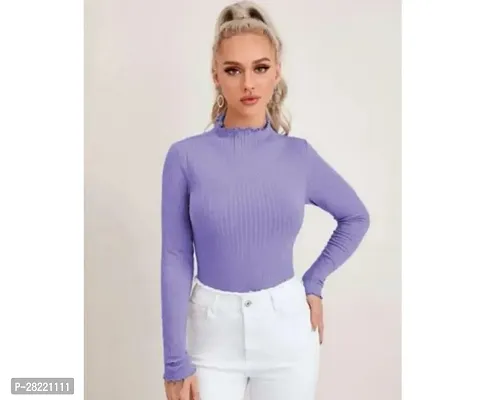 Elegant Lycra Solid Top For Women-thumb0