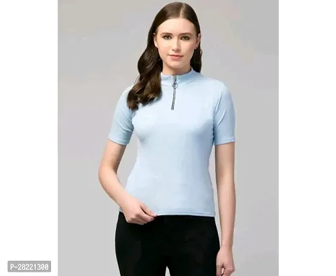 Elegant Lycra Solid Top For Women-thumb0