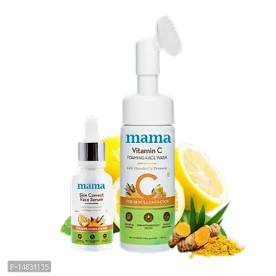 MAMAERTH Vitamin C Foaming Face Wash (150 ml)+vitamin c face serum(30ML)-thumb0