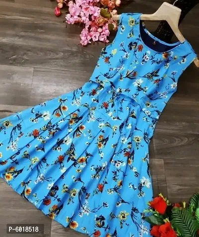Women Floral Printed Fit and Flared Dress-thumb0