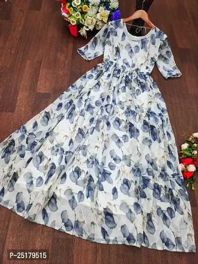 Georgette Printed Gown for Women