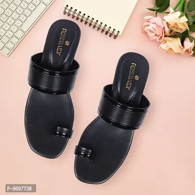 Zana Mall Casual Comfort Trendy Stylish Slip-On Slipper, Extremely Light Weight, Royal Design, Simple, Sober And Attractive, Flip Flops  Flat For Women-thumb0