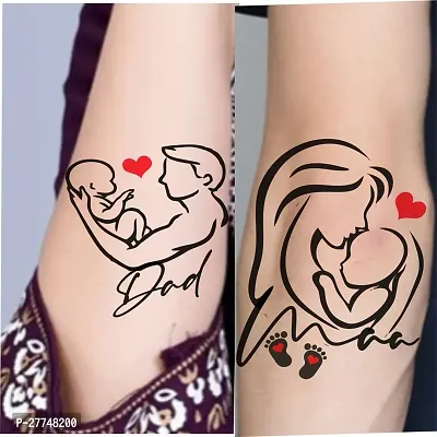 Komstec Mom And Dad Love Baby Tattoo Temporary Tattoo Stickers For Male And Female Fake Tattoo Waterproof Tattoo body Art-thumb4