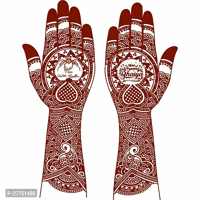 Komstec Temporary Mehndi Mandala Double Both Side Tattoo Waterproof For Women Sticker Temporary Body Tattoo-thumb4