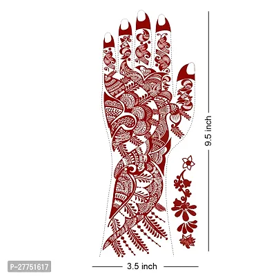 Komstec  Flower Mehndi Mandala Design Double Both Side Tattoo Waterproof For Women Tattoo Sticker-thumb3