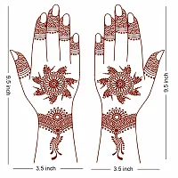 Komstec Beautiful Mehndi Mandala Design Double Both Side Tattoo Waterproof For Women Temporary Sticker-thumb2