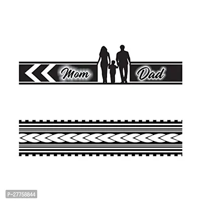 Komstec Mom And Dad With Son Hand Band Tattoo For Male And Female Temporary Tattoo Sticker-thumb0