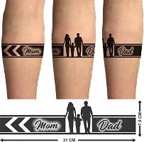 Komstec Mom And Dad With Son Hand Band Tattoo For Male And Female Temporary Tattoo Sticker-thumb2