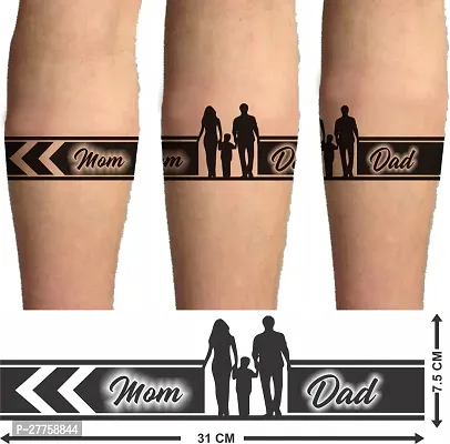 Komstec Mom And Dad With Son Hand Band Tattoo For Male And Female Temporary Tattoo Sticker-thumb3