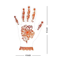 Komstec Vibrant Multicolor Mehndi Tattoo for Women Exquisite Hand Designs for Stylish Elegance Colorful Mehndi Design 1 Pair Both Hand-thumb1