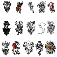 Komstec Dragon Tribal And King Tattoo Sticker For Male And Female Tattoo-thumb3