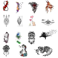 Komstec Queen With Rose And Feather Tattoo Sticker For Male And Female Tattoo-thumb2