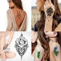 Komstec Queen With Rose And Feather Tattoo Sticker For Male And Female Tattoo-thumb1