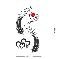 Komstec Wings Love Heart Arrow Temporary Como Tattoo Sticker For Male And Female Tattoo-thumb1