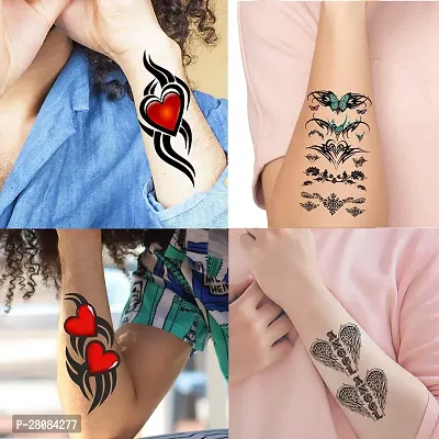 Komstec Love Tribal Wings Heart Como Tattoo Sticker For Male And Female Tattoo-thumb5