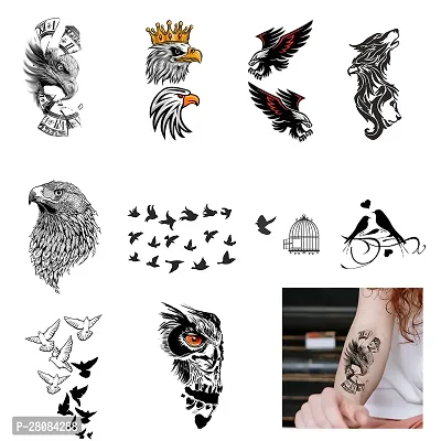 Komstec Eagle Birds Temporary Como Tattoo Sticker For Male And Female Tattoo-thumb3