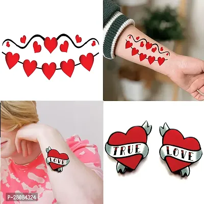 Komstec Love And Heart Temporary Como Tattoo Sticker For Male And Female Tattoo-thumb4