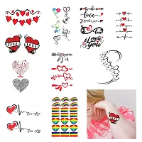 Komstec Love And Heart Temporary Como Tattoo Sticker For Male And Female Tattoo-thumb4