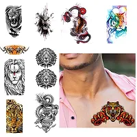 Komstec Lion Tiger And Dragon Como Tattoo Sticker For Male And Female Tattoo-thumb4