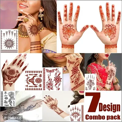 Komstec Mehndi Design Hand Temporary Como Tattoo Sticker For Girls And Female Tattoo