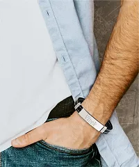 Heart Beat Gift Shopee Men's Bracelet with Name Engraved-thumb1