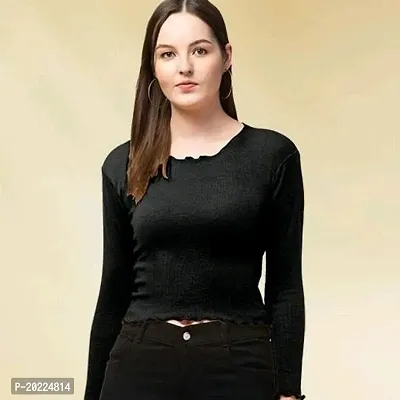 Stylish Lycra Solid Tops For Women