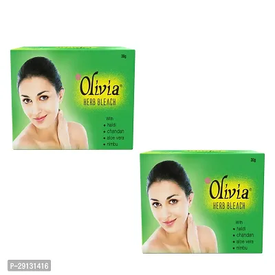 Olivia Herb Bleach For Sensitive Skin 30G With Haldi Pack Of 2-thumb0