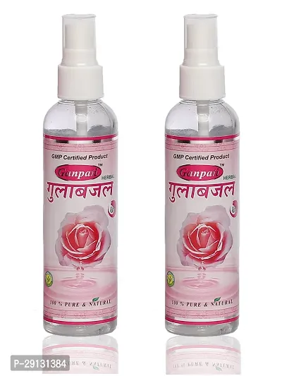 Ganpati Herbal Natural And Chemical Free Rose Water Spray 100Ml Set Of 2