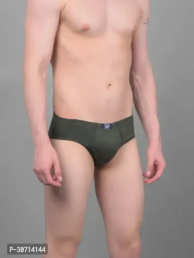 Super Combed Cotton Solid Black Briefs For Men-thumb5