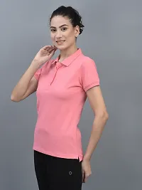 Elegant Cotton Solid Polo Neck T-Shirts For Women- Pack Of 3-thumb1