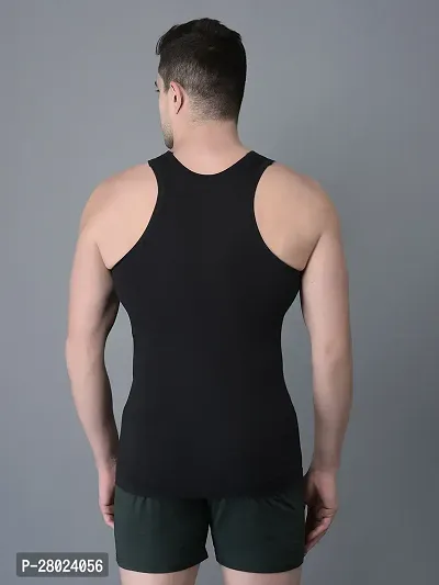 Stylish Cotton Solid Vests For Men- Pack Of 3-thumb2