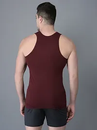 Stylish Cotton Solid Vests For Men- Pack Of 3-thumb1