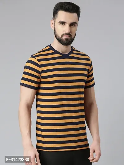 Reliable Multicoloured Cotton Striped Round Neck Tshirt For Men Pack Of 2-thumb3