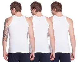 Pack of 3 Dollar Bigboss J-Class FD RN Cotton Vest - White Colour-thumb3