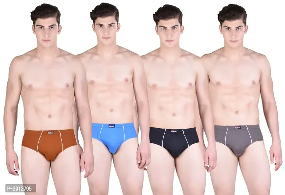 Pack of 4  Dollar Bigboss Men's  Multicoloured  Midas Under Elastic Brief-thumb0