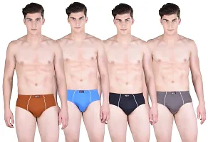 Pack of 4  Dollar Bigboss Men's  Multicoloured  Midas Under Elastic Brief-thumb1