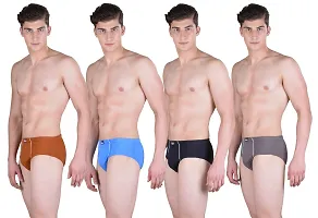 Pack of 4  Dollar Bigboss Men's  Multicoloured  Midas Under Elastic Brief-thumb3