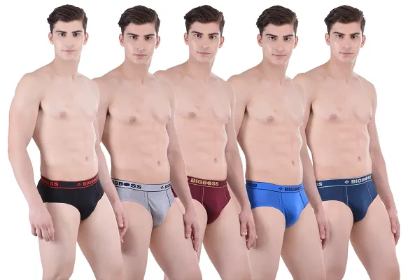 Buy Pack of 5 Dollar Bigboss Men's Multicoloured Midas Top Elastic Brief  Online In India At Discounted Prices