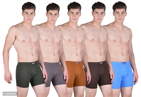 Pack of 5 Dollar Bigboss Men's  Multicoloured  Boxer Trunk-thumb2