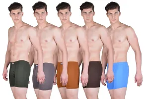 Pack of 5 Dollar Bigboss Men's  Multicoloured  Boxer Trunk-thumb2