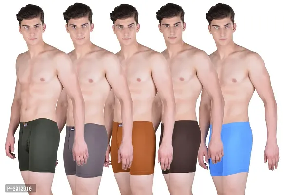 Pack of 5 Dollar Bigboss Men's  Multicoloured  Boxer Trunk-thumb3