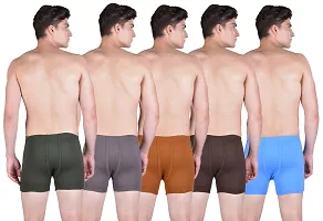 Pack of 5 Dollar Bigboss Men's  Multicoloured  Boxer Trunk-thumb3