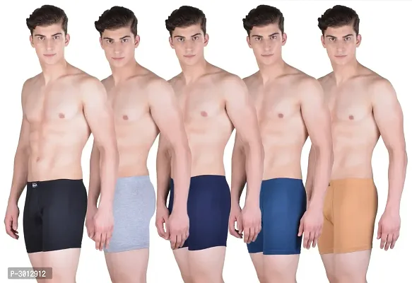 Pack of 5 Dollar Bigboss Men's  Multicoloured  Boxer Trunk-thumb2